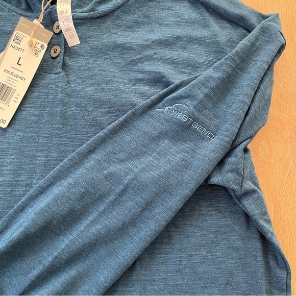 Adidas Women's Standard Essentials Slub Navy Blue West Bend EmbroideredSz L *N14 - Picture 5 of 5